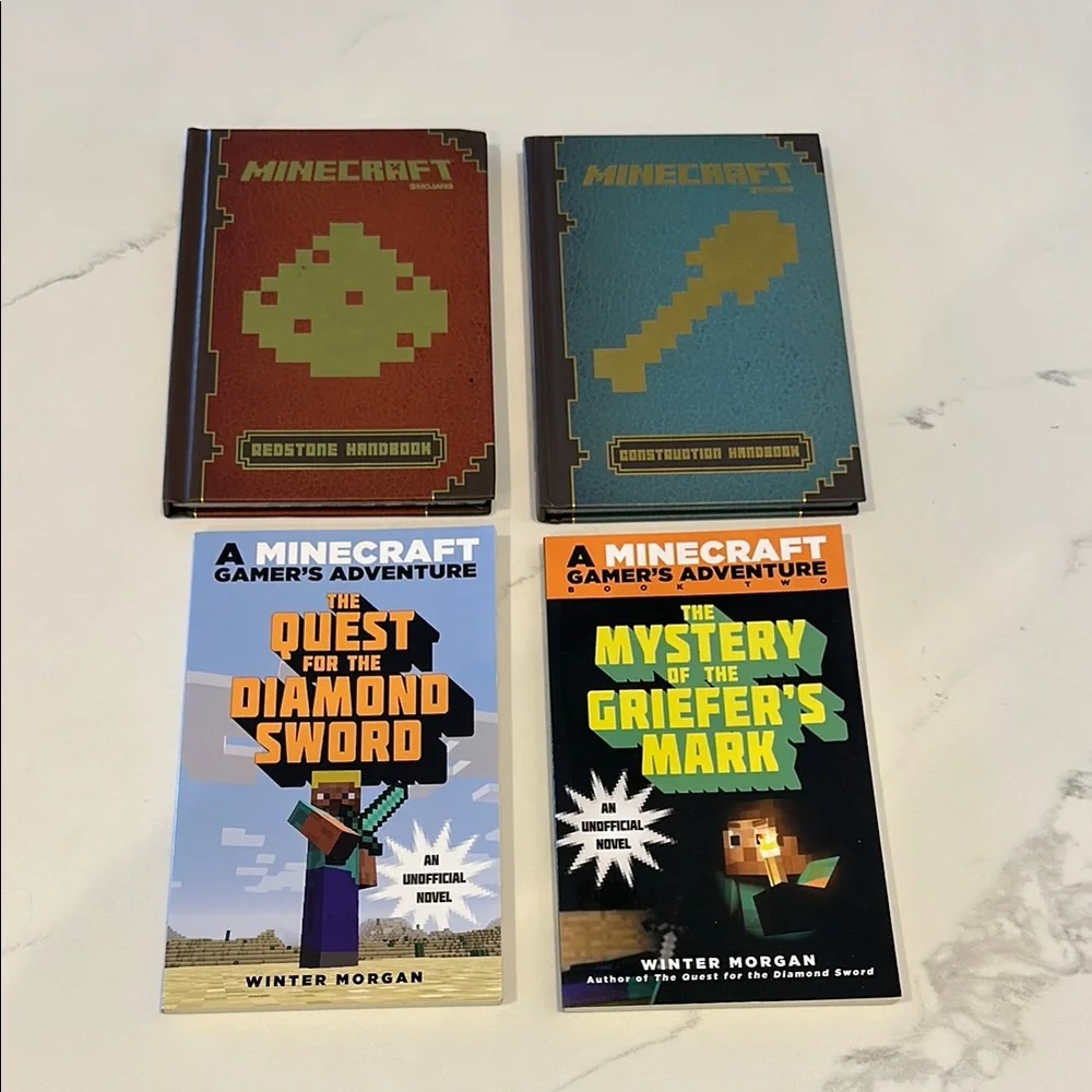 2 Gaming Guides and 2 Novels for Minecraft Enthusiasts